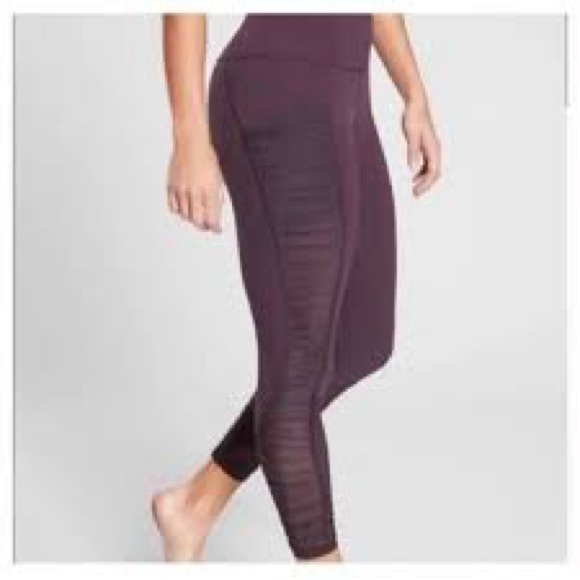 Athleta Mesh Me Up 7/8 High-Rise Leggings Plum Purple Small - Picture 6 of 12